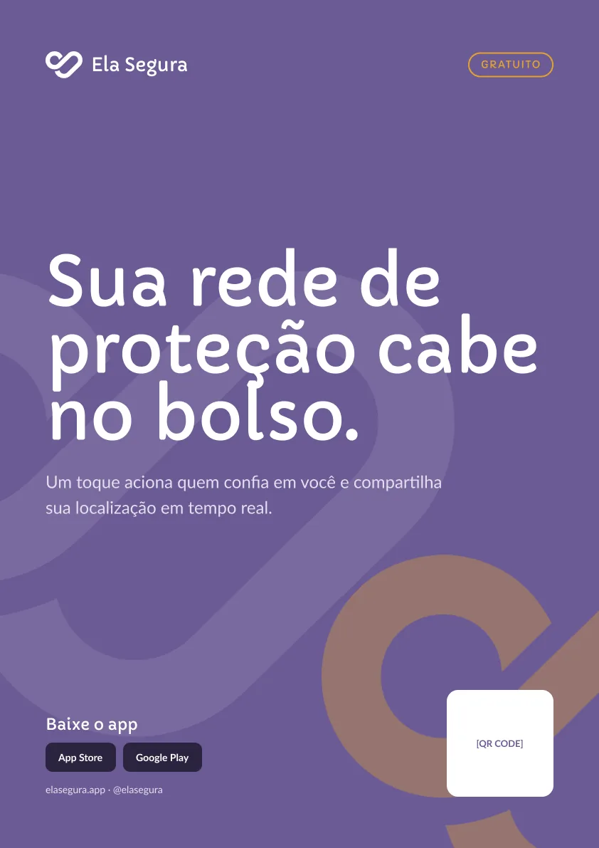 A3 poster: “Sua rede de proteção cabe no bolso.”