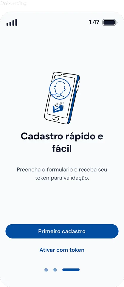 Onboarding: quick and easy sign-up