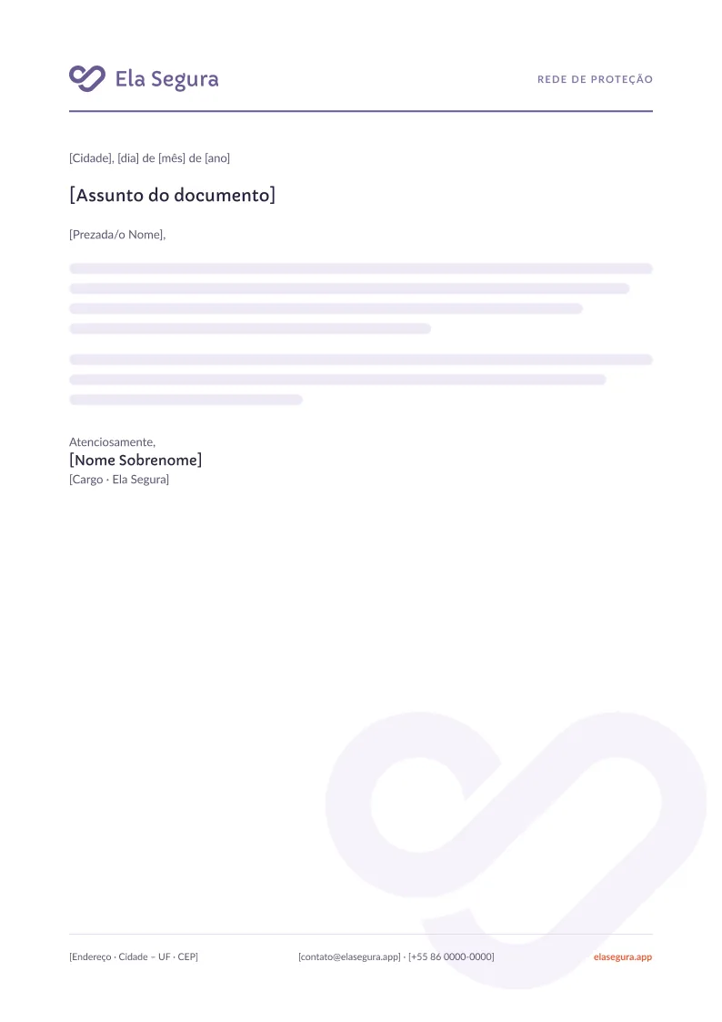 A4 letterhead with horizontal lockup and watermark symbol