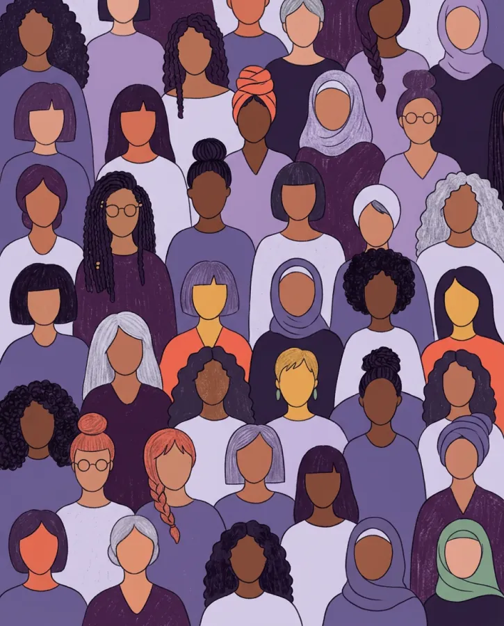 A crowd of diverse women